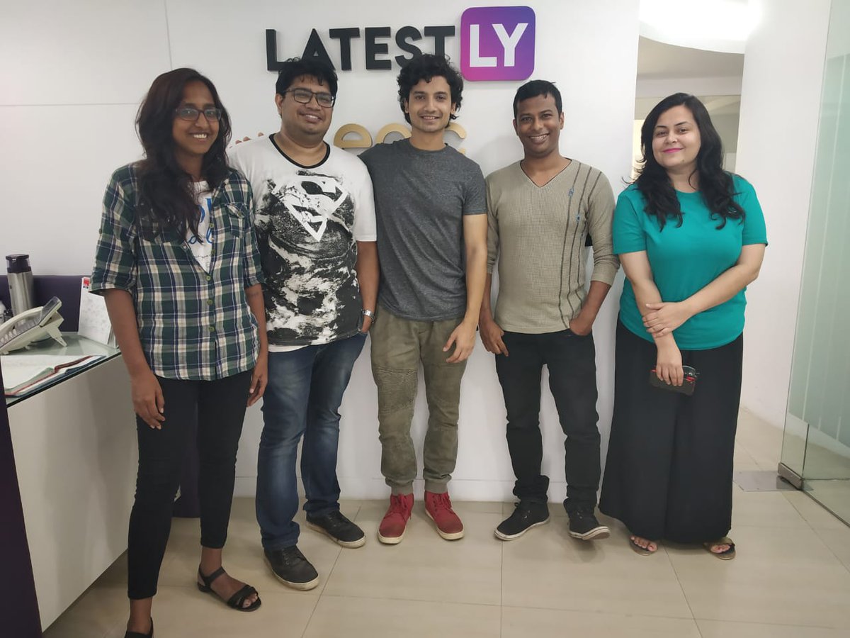 Had a great time chatting with the real #BhaveshJoshiSuperhero @priyanshu29 (if you have seen the movie, you know what I mean!) at @latestly office. Totally chill guy and a fellow @Marvel fan ! (forgive me for my messy hair in the pic though, mom) #PriyanshuPainyuli