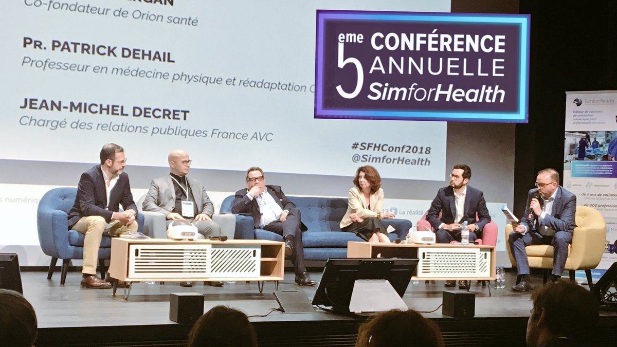 angela_hin's tweet image. #SFHConf2018 l TABLE RONDE (1) Comment la #SimulationNumérique s&apos;implante-t-elle dans la formation et l’accompagnement des #ProfessionnelsDeSanté ?
~ Michèle Lenoir-Salfati @AgenceDPC
~ Marcel Affergan @orionsante
~ Patrick Dehail @univbordeaux
~ @JM_DECRET France AVC 
#hcsmeufr
