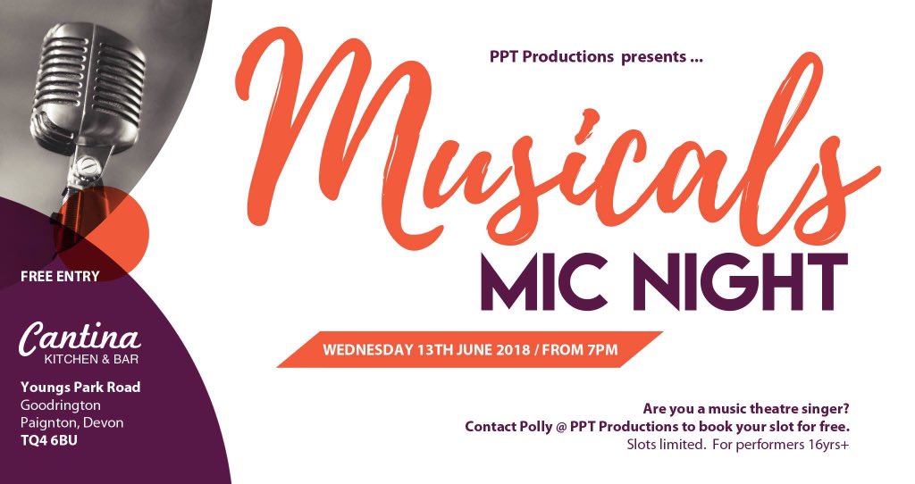 Vixbrix's tweet image. Happening tonight ! Come join the fun tonight. #cantina #goodrington #singers #musicals