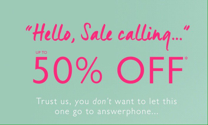 Our sale has launched in store! This is not a call to be missed! #OasisSale #ItWouldBeRudeNotTo #TreatYourself