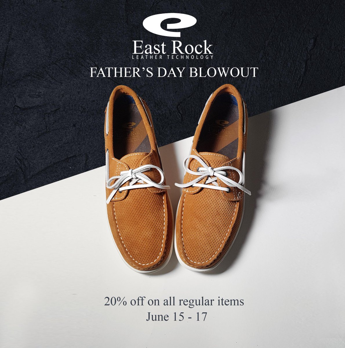 AyalaMallsFeliz's tweet image. Give your main man the gift of dapperness this coming Father's Day with East Rock's Father's Day blowout! Get 20% off on regular priced items from June 15 to 17. Visit their store at Level 2 of Ayala Malls Feliz!
#EastRock #EastRockShoes #FathersDayBlowout