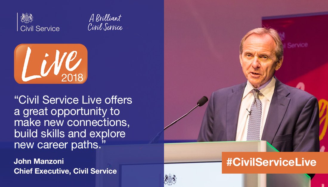 UKCivilService's tweet photo. Powerful start to #CivilServiceLive Birmingham as the @UKCivilService's Chief Executive John Manzoni, discusses shaping the Civil Service for the future. https://t.co/4lR85pb5t7