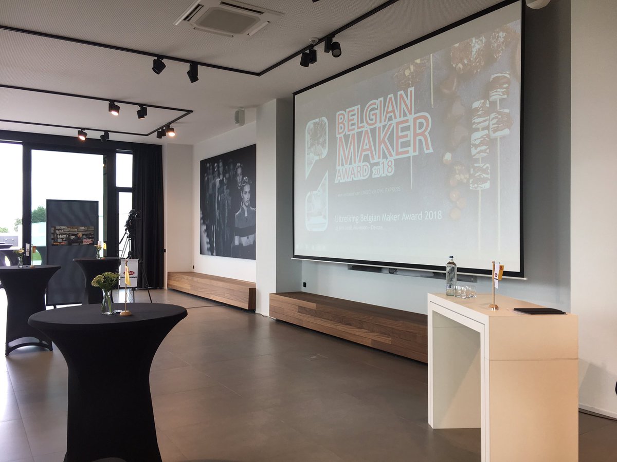 Vandaag zijn we te gast bij <a href="/VancoillieAnn/">Ann Vancoillie</a> - zaakvoerder Aluvision en winnaar Belgian Maker Award 2017 - voor de bekendmaking van de hib'ster én Productiebedrijf van het Jaar 2018 🙌 #belgianmakeraward
