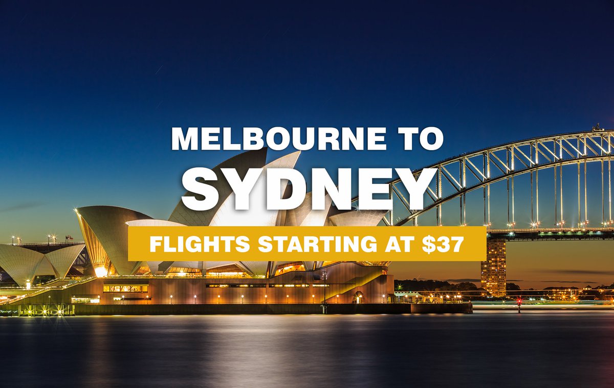 GeekySpotter's tweet image. #traveldeals #AUS
Cheap flights from Melbourne to SYDNEY from just as low as $37.
Pick-up the date and book your flight here:
bit.ly/2t37bMl