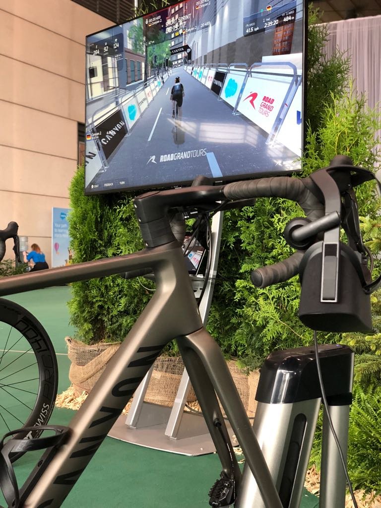 RoadGrandTours's tweet photo. The calm before the storm. Day 2 at @cebit kicking off in Hall 9 with @salesforce,  @canyon_bikes and @wahoofitness ! #trailblazer #MyCanyon #CEBIT18 https://t.co/IqoUGNjl8j