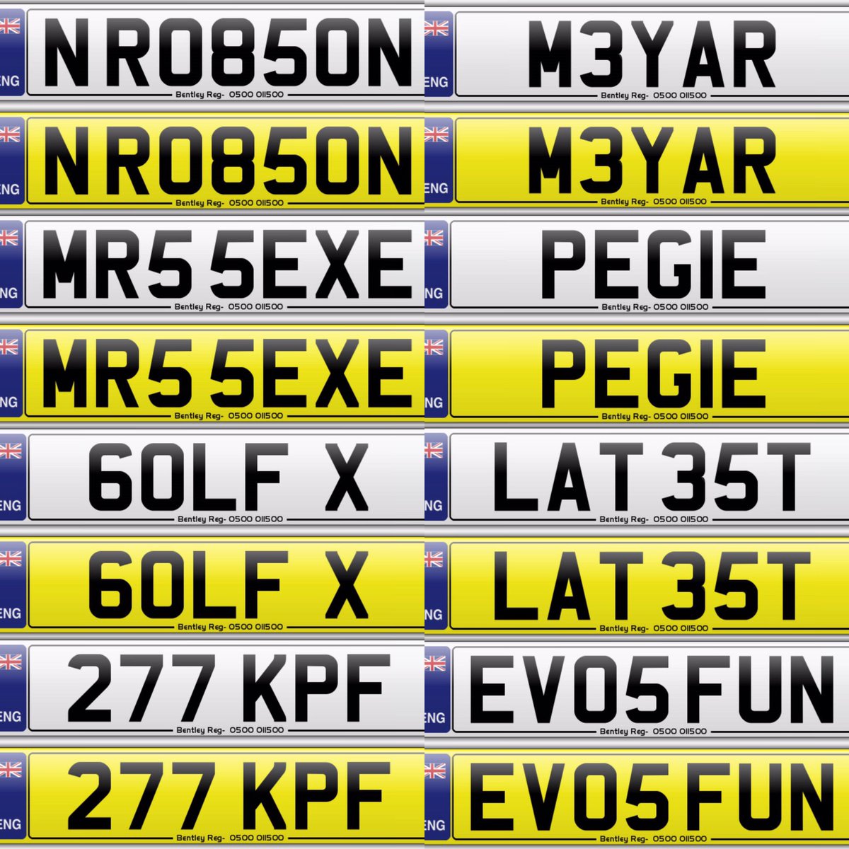 BentleyReg's tweet photo. 🏁 Private Number Plates available now 🏁 📱Contact us on 01268 711529 or DM 📩 us if you have any enquiries #numberplates #privateplate #personalisednumberplate #newcar #bmw #mercedesbenz #vw #audi #rangerover #germancars #18plate #newcar #firstcar #ford #mitsubishi #vwgolf https://t.co/jYAVijKMdK