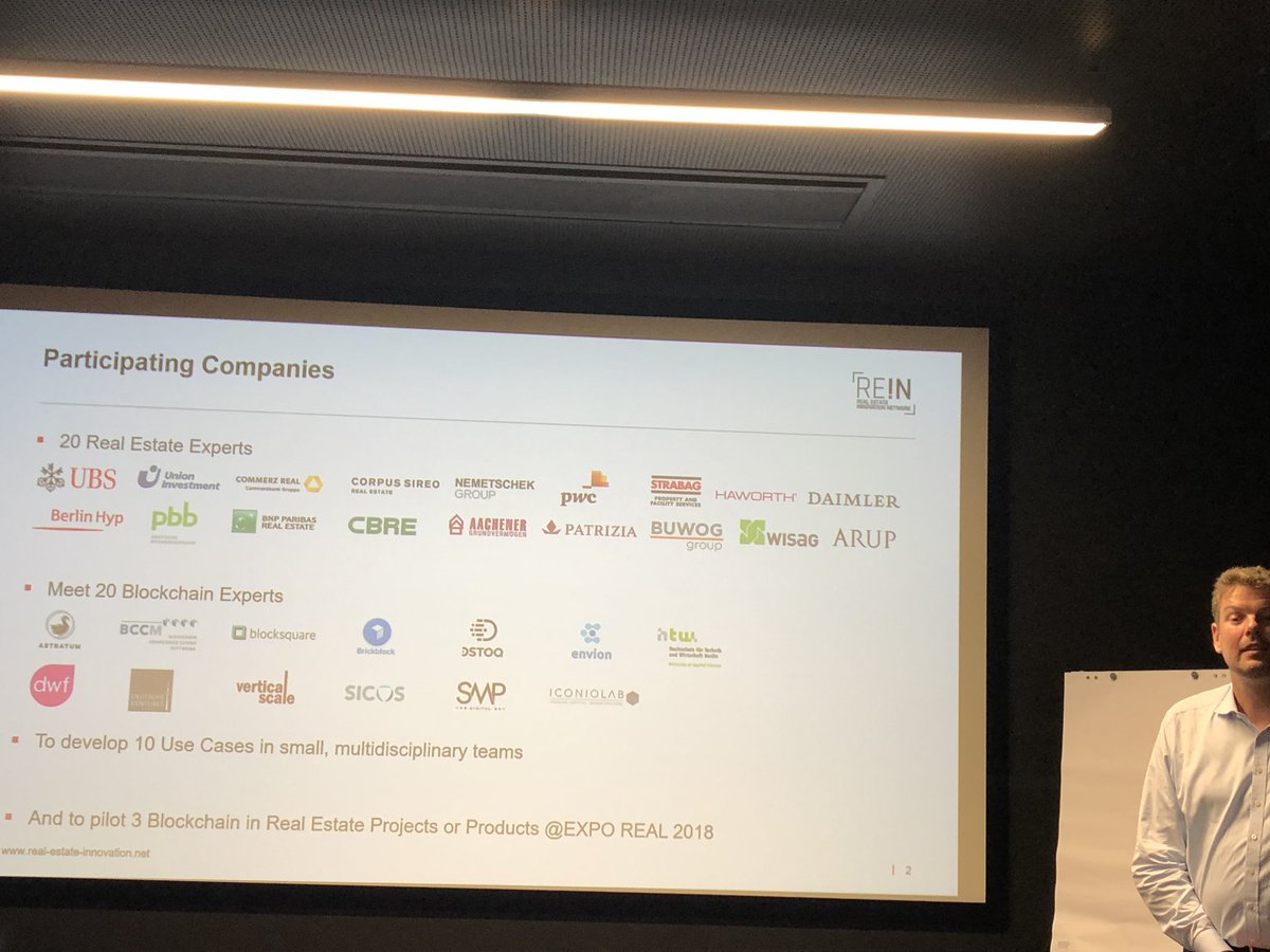 Arnab_Naskarr's tweet photo. Great kick off show by the #realestateinnovationnetwork #berlin. Aim is to find some relevant use cases for blockchain in real estate. @ajedelsky thanks for the invite. @Sicos_io #blockchain #realestate https://t.co/eZ8W0JyqJ1
