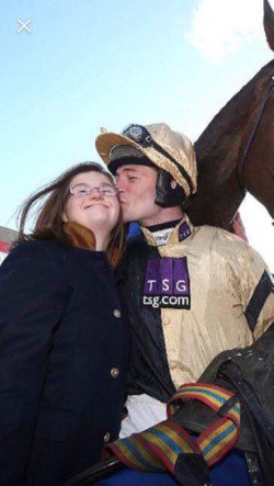 Kim Mullins, who rides with St. Laserian's RDAI Group, congratulating her brother David Mullins after he won the Gold Cup at Punchestown recently