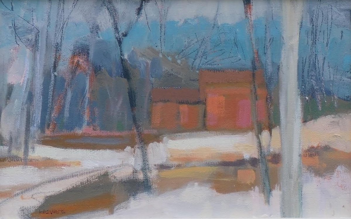 Chrissie Havers is one of 9 makers/artists exhibiting at The Woodyard Group 14/15 - 21/22 July at 38 Cheddars Lane CB5 8LD - no.41 in the guide "Landscapes &amp; still life using rich colour combinations" - Tiny Art handprinted cards #CamOpenStudios #COS2018 #CambridgeOpenStudios