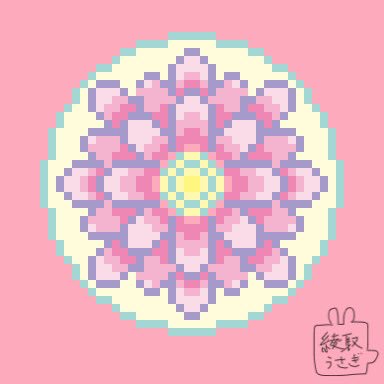 綾取うさぎ ゆめかわ作家 A Twitter 過去絵をゆめかわにするこころみ うさ絵 ドット絵 Pixelart イラスト ゆめかわいい