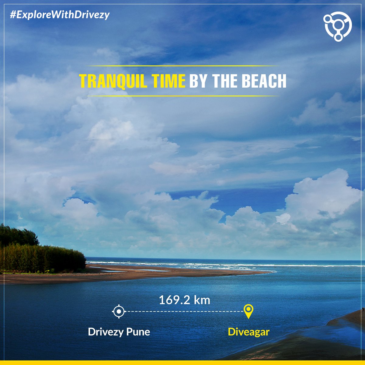 DrivezyIN's tweet photo. Don’t just have a beach holiday. Here’s a coastal paradise where you can enjoy a serene, quiet time with your loved ones. So... let's head over to Diveagar this weekend? Book now: https://t.co/wDEWUU2ldx.

#ExploreWithDrivezy #Pune #Punekars #RoadTrip #Travel #MidWeekFun https://t.co/Liw1Z8LuJa