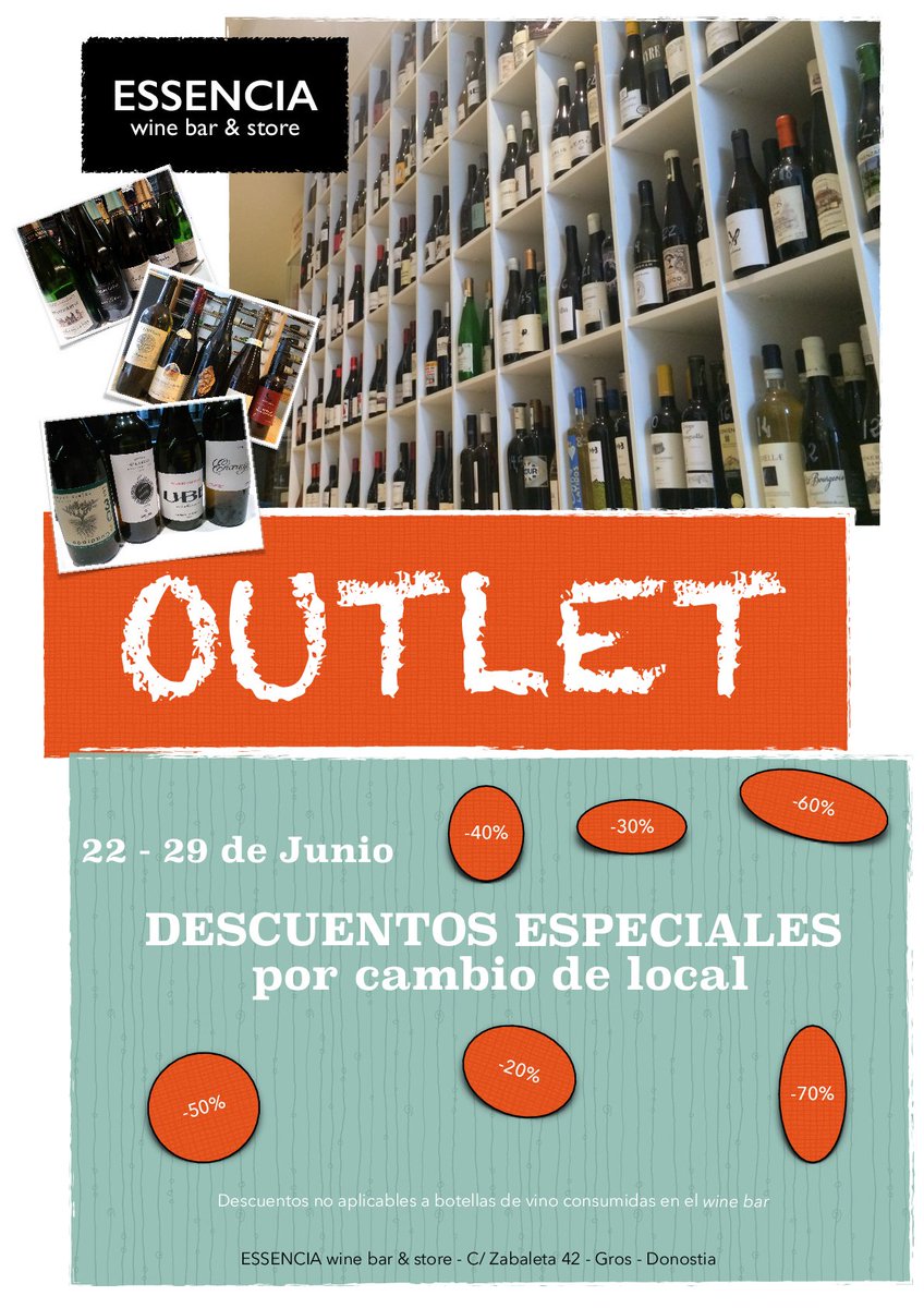 danicorman's tweet photo. Amig@s, a partir de #julio dejaremos nuestro #local del barrio de #Gros y nos trasladaremos a Etxague Jenerala kalea en la #ParteVieja. ¡Renovarse o morir! Volveremos con un #winestore repleto de los mejores #vinos , pero antes nuestro #outlet de despedida. ¡No os lo perdáis! https://t.co/oFllry6N7b