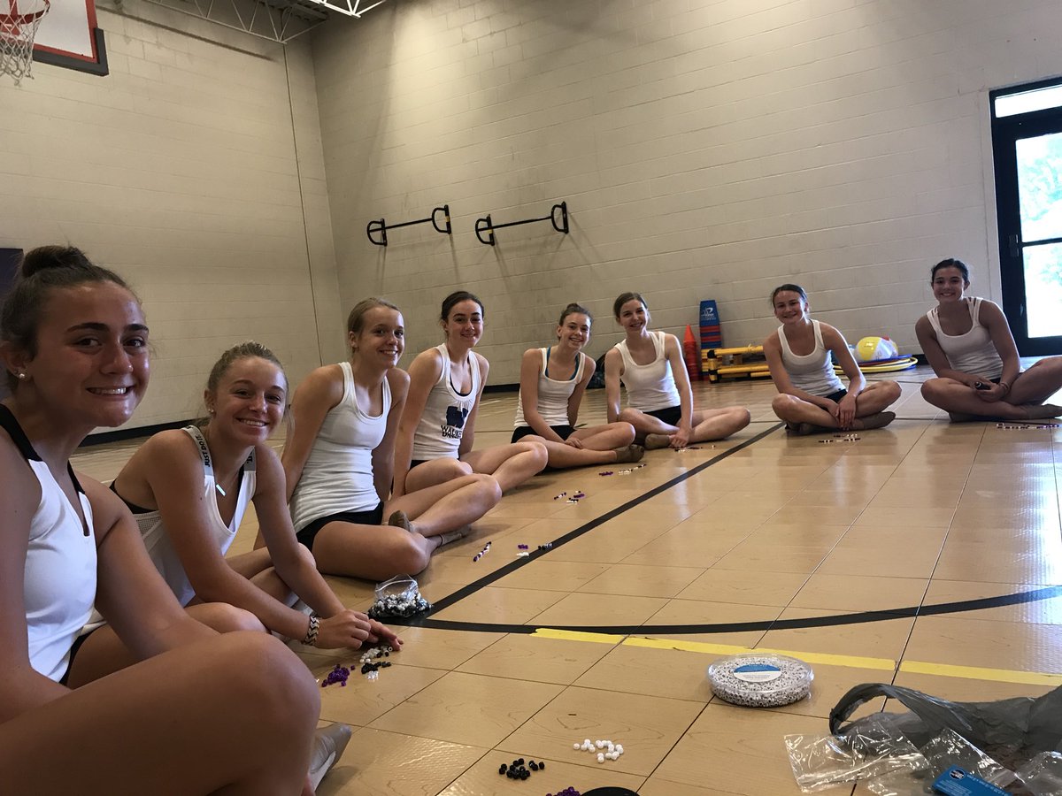 WaukeeDanceTeam's tweet photo. Team bonding craft to finish up practice #2 💛💜 https://t.co/4zlmeHra4n