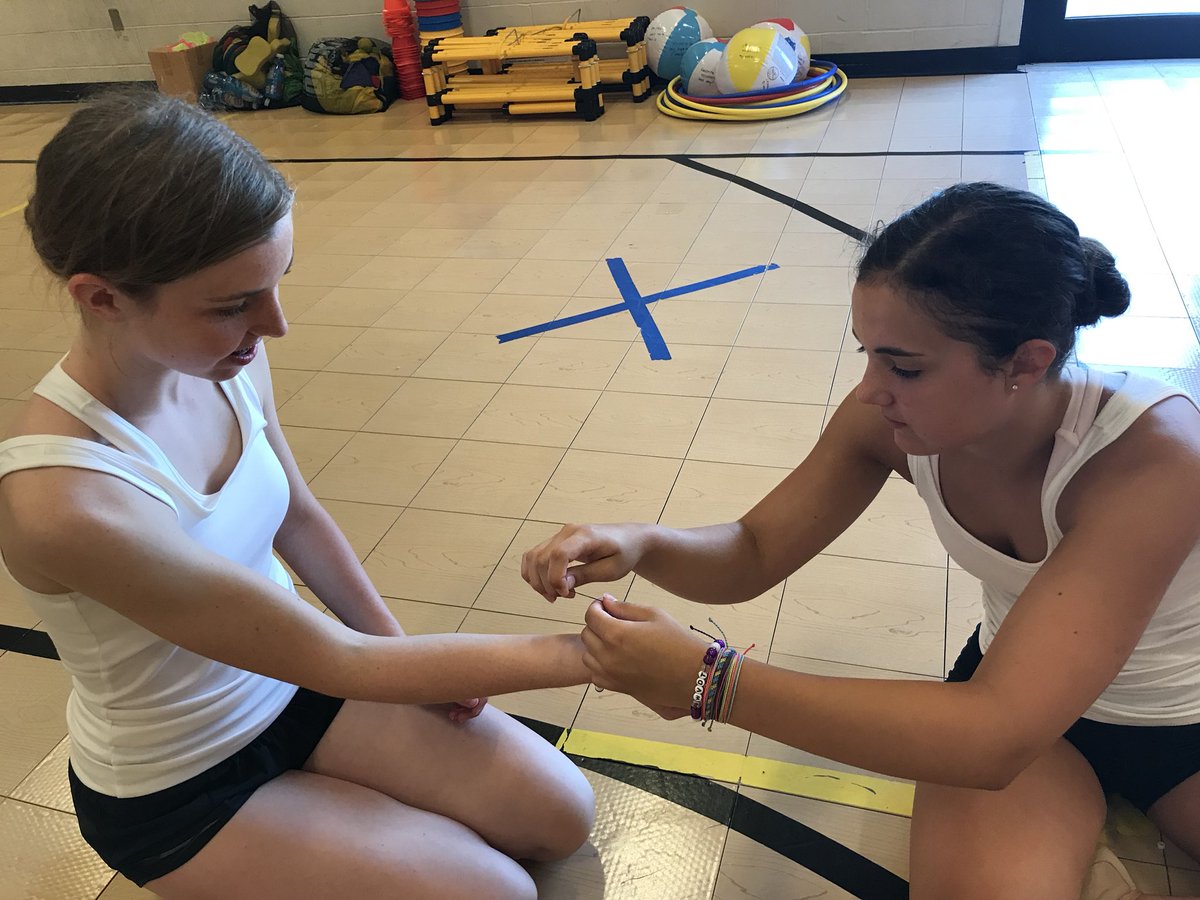 WaukeeDanceTeam's tweet photo. Team bonding craft to finish up practice #2 💛💜 https://t.co/4zlmeHra4n