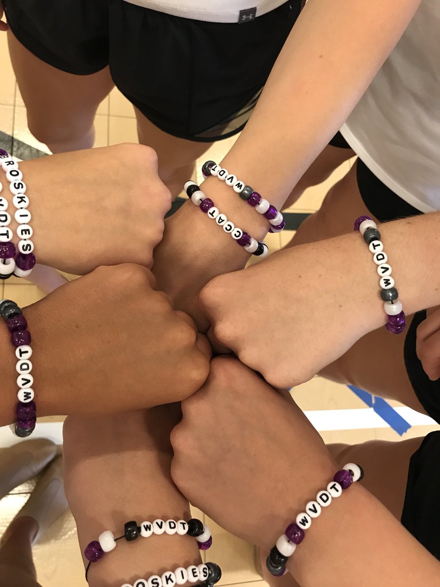 WaukeeDanceTeam's tweet photo. Team bonding craft to finish up practice #2 💛💜 https://t.co/4zlmeHra4n