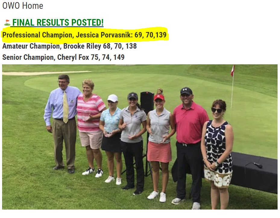 GolftecCLE's tweet image. 2 in a row! Back-to-Back @JPorvasnik! Coach @NickPaezPGA student wins the 2018 Ohio Women's Open Professional Division #GreatJob #DEVELOPINGHERE #GOLFTECNEO @OhioStateWGOLF @NOhioPGA @GolfDigest @PGAmag @GolfChannel @OhioState