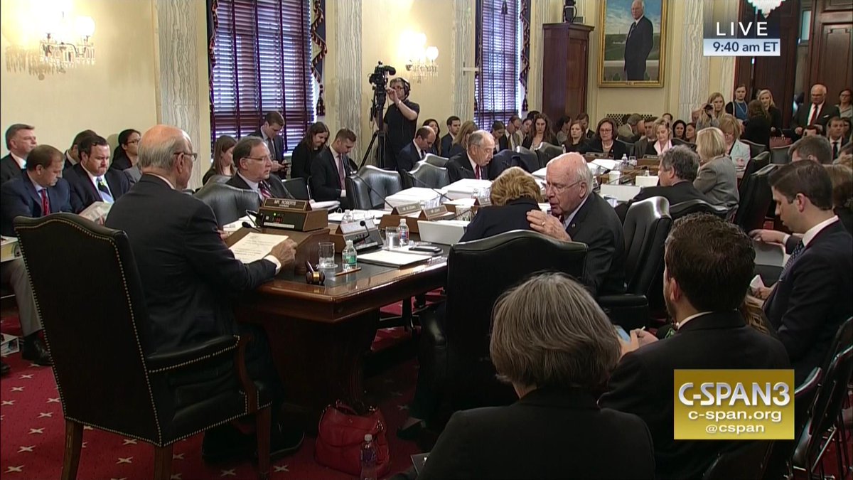 cspan's tweet image. .@SenateAgGOP @SenateAgDems #FarmBill2018 Mark Up – LIVE on C-SPAN3 cs.pn/2Jyc63c