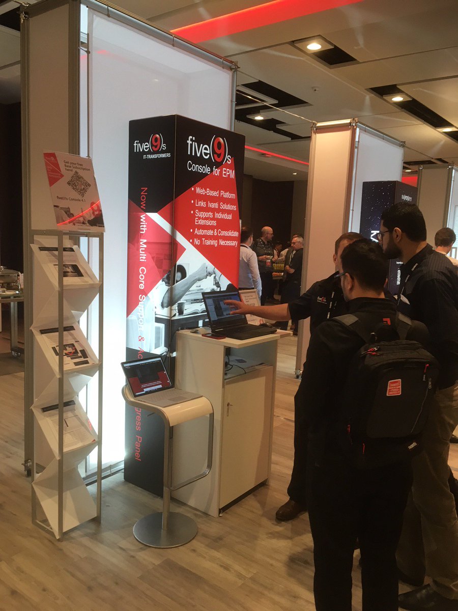 IT_Transformers's tweet photo. five(9)s booth at the #ivanti  #interchange18 in #madrid. https://t.co/wfXbp2S6NB