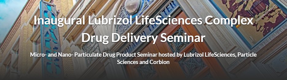 Attention Drug Delivery frontrunners, we have something special for you.
"Micro- &amp; Nano- Particulate Drug Product Development and Manufacturing seminar"
Seating is limited, so sign up now and join us!
For more info: corbion.com/seminar