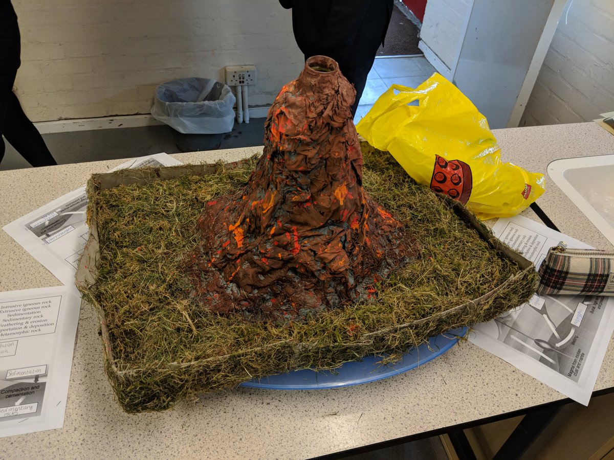HSLC_Science's tweet image. Mr Mcrae's and Mr Cluff's year 8s building some fantastic volcano models.