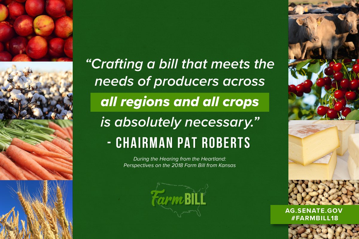 Roberts: To pass #FarmBIll18, we must embrace the attitude of ag producers: optimism &amp; ingenuity. A farmer doesn’t plant the seed without the faith and optimism of harvesting a good crop. We MUST pass a #FarmBill that provides folks much needed certainty &amp; predictability.