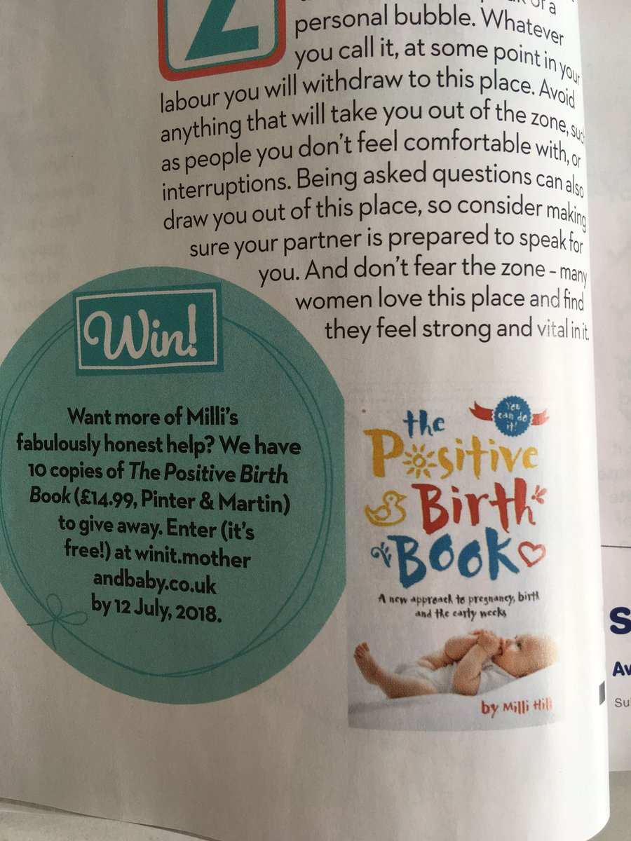 Nutritionemily's tweet photo. Great to see @millihill tips in new issue of @MotherAndBaby For more essential pregnancy info read #ThePositiveBirthBook @pinterandmartin https://t.co/sAAcL6kv6f
