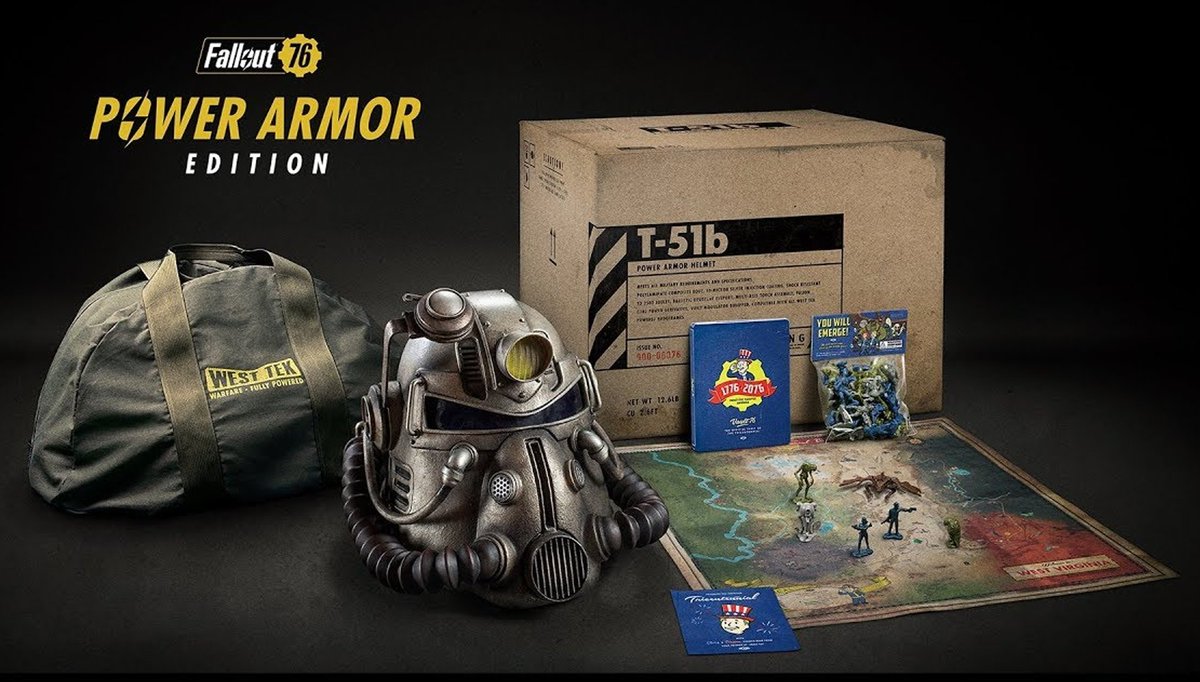 jelly_deals's tweet photo. Looking to pre-order yourself a copy of the big-box #Fallout76powerarmoredition (that's quite a hashtag), well here's our guide to where they are available - https://t.co/stLAn1ksC4 https://t.co/63p5FbABqt