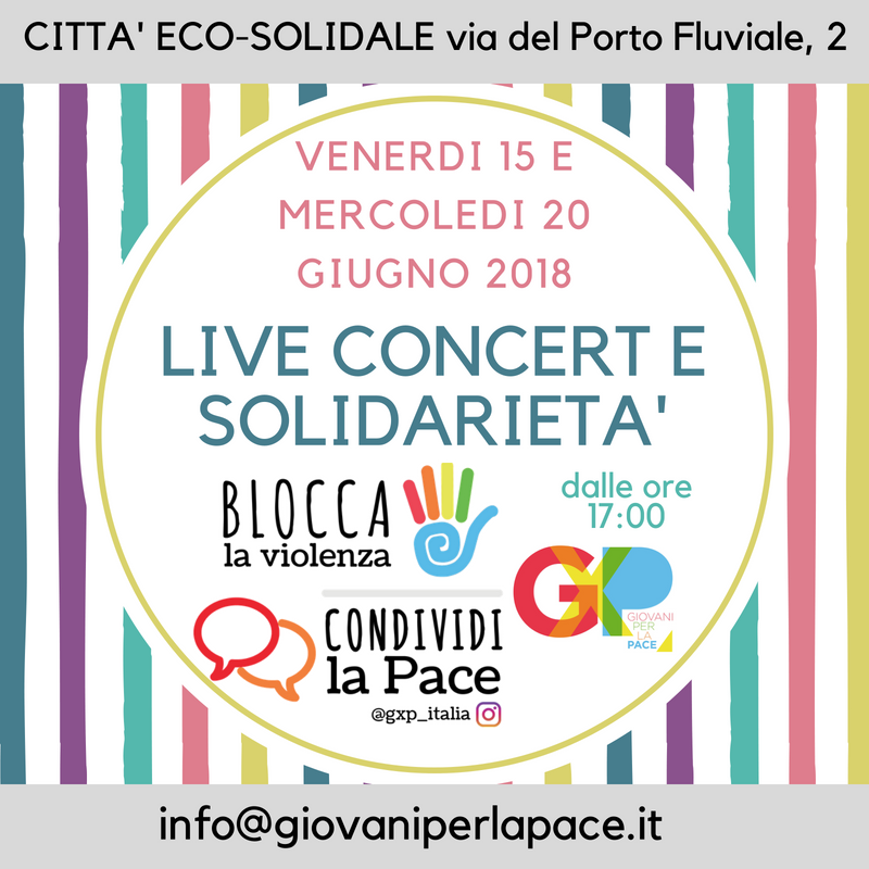 gxlapace's tweet photo. Festa, Musica e Solidarietà alla Città ecosolidale di @santegidionews
#teenager #volontariato #roma #estatesolidale
SCOPRI https://t.co/AsC9Cq1I5d https://t.co/AwbUSRf6p4