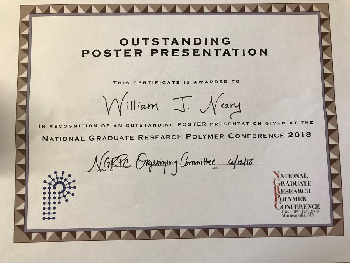 KennemurFSU's tweet image. Congrats to @Billy_Neary for winning an outstanding poster presentation award! @ngrpc18 #ngrpc18 Great job!