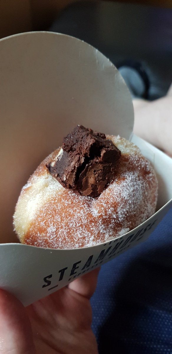 @TheSteamhouseCo doughnuts are awesome but I think the triple chocolate has been the best so far