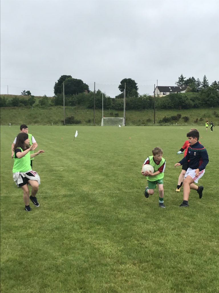 Action from the mayo primary schools activity day in the Connacht GAA centre, 17 schools with over 200 children , great fun and skills on show, well done to all the teachers and mayo GAA coaches, also Seamus burns and Darren Duffy for all their help today.@MayoCnmB