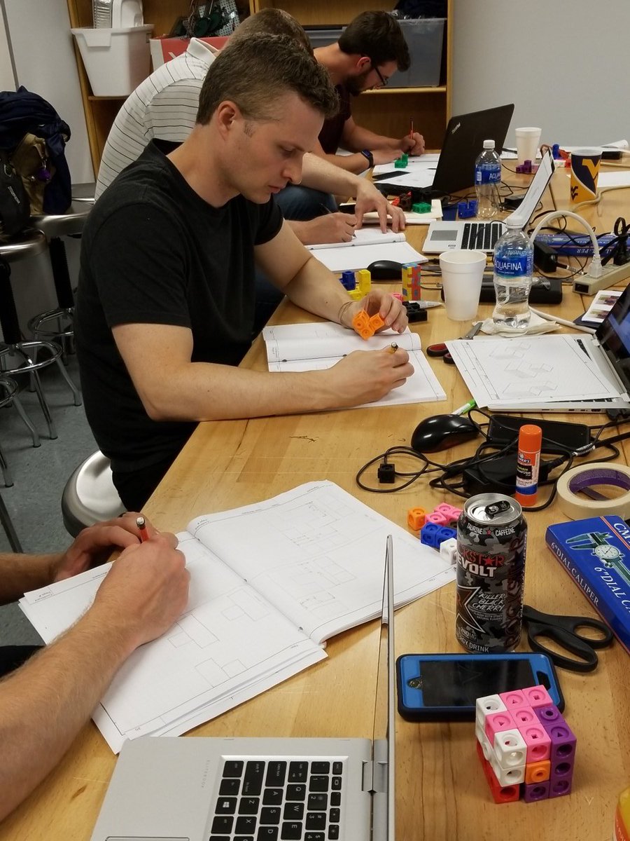 MrCoachRentz's tweet photo. @WestVirginiaU @PLTWorg #PLTWCT DM participants working on their puzzle cubes https://t.co/foNMwB4iWl
