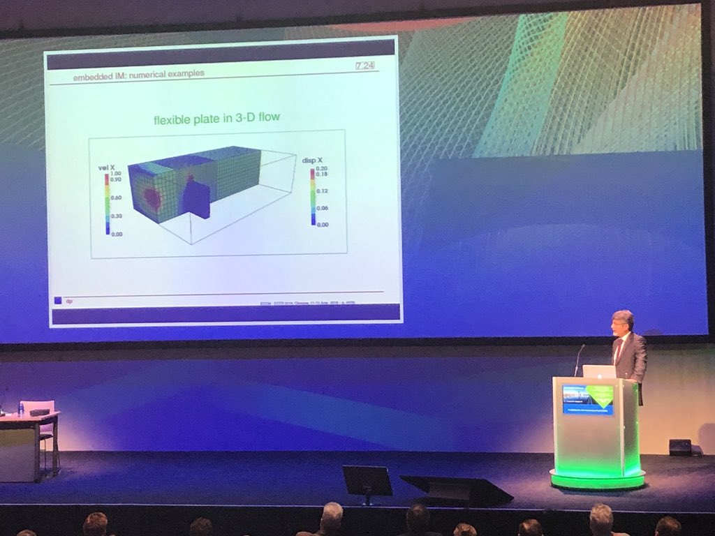 ECCM_ECFD2018's tweet image. Excellent @ECCM_ECFD2018 semi-Plenary lecture by Djordje Peric @SUEngineering on FSI