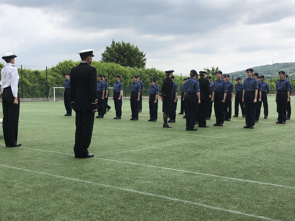 As a Governor at Hayesfield Girls School in Bath I was proud to be at the CCF event today where Captain Ellie Ablett inspected the cadet's parade and presented awards and promotions. Very inspiring and the girls performed brilliantly. @ComdJFC_UK <a href="/RoyalNavy/">Royal Navy</a> #diversity #teamwork