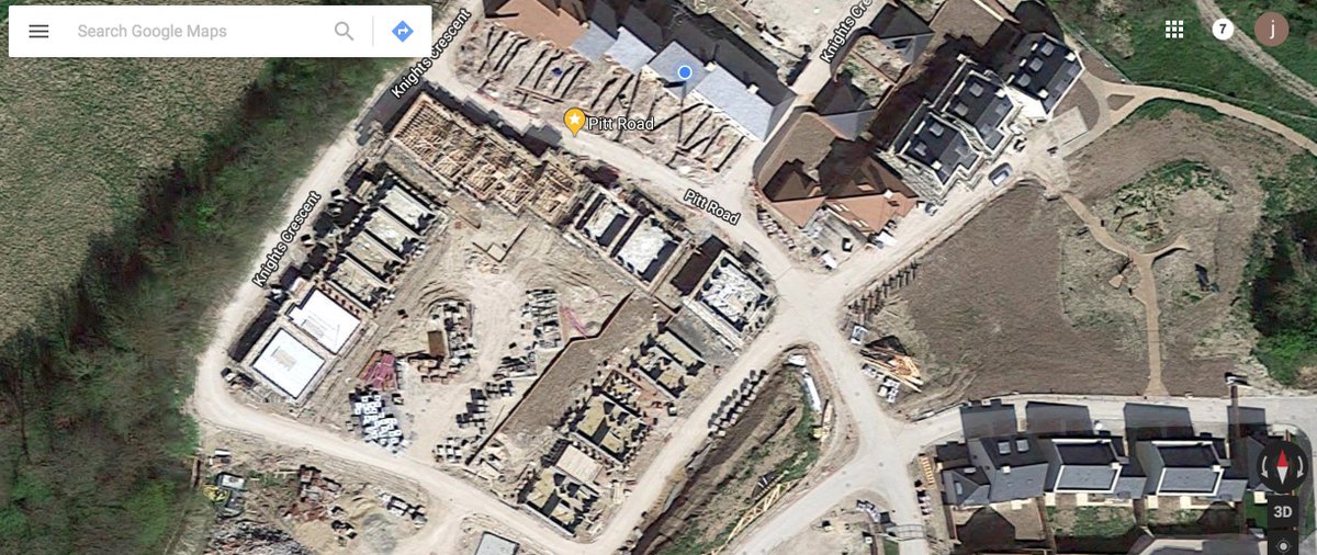 scmjea's tweet image. This is my house on @googlemaps. We&apos;ve lived here for almost a year and I think this image is about 14 months old. Shows how awesome the @OrdnanceSurvey #Mastermap is and how valuable making it more available is going to be.