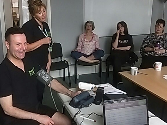 SahirHouse's tweet photo. Blood pressure session for @SahirHouse staff delivered by @PSSDigiService https://t.co/oUSImaopAx