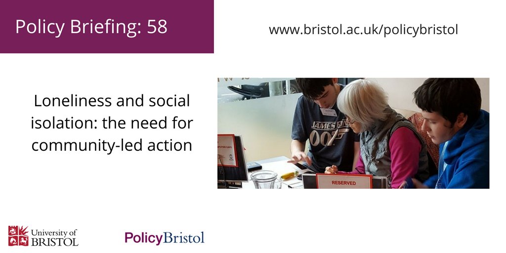 New policy briefing: 'Loneliness and social isolation: the need for community-led action'
This research shows that loneliness affects the old and the young, and highlights the power of community-based solutions.
#loneliness #isolation #community
ow.ly/V8cb30ktsU7
