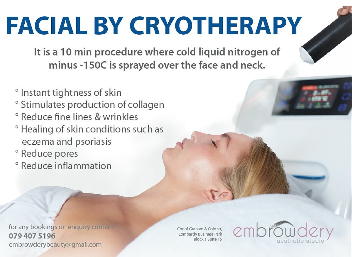 Book your Facial by CRYO today! ❄❄❄

#cryo #cryotherapy #facial #beauty #pretoria #southafrica #beauticians #beautysalons #newtechnology #hype #glow #weddings #makeupartists #wrinkles #finelines #eczema #psoriasis #dryskin #winter #summer