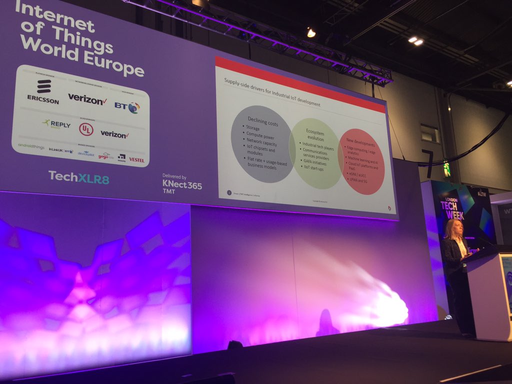 AppliedEvents's tweet photo. .@RehakResearch kicks off our #IoTWorldEurope keynotes at #TechXLR8 today! She's setting the scene for today's sessions on #digitaltransformation @ #IndustrialIoT https://t.co/Xphp3Gsecf