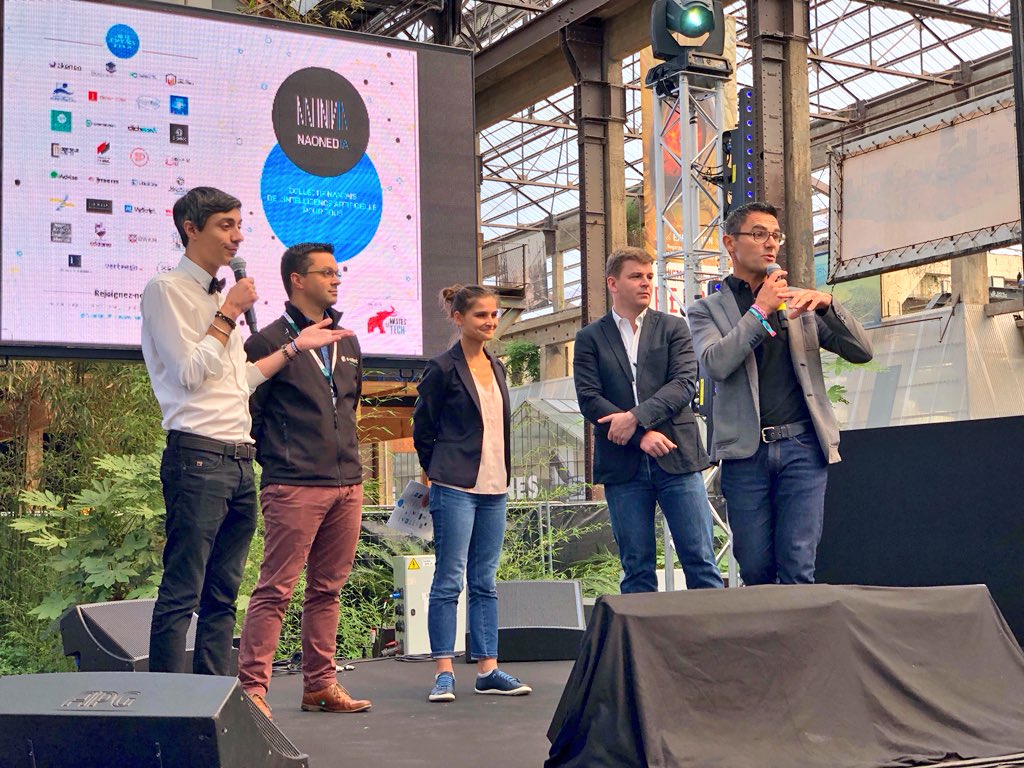 fbenhamou's tweet photo. @web2day présentation de NAONEDIA, le collectif nantais de l��Intelligence Artificielle pour tous. Le cluster transdisciplinaire DELPHI est aux premières loges https://t.co/BpMhIWbgmM