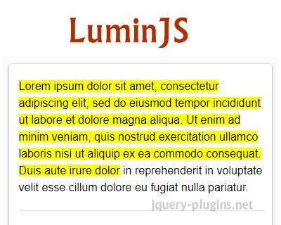 jQueryPlugins_'s tweet photo. LuminJS – JavaScript Library to Progressively Highlight Text on Page https://t.co/H29LF1ooNH #javascript #highlight #text #textHighlight #progressive https://t.co/PMghBmS5ck