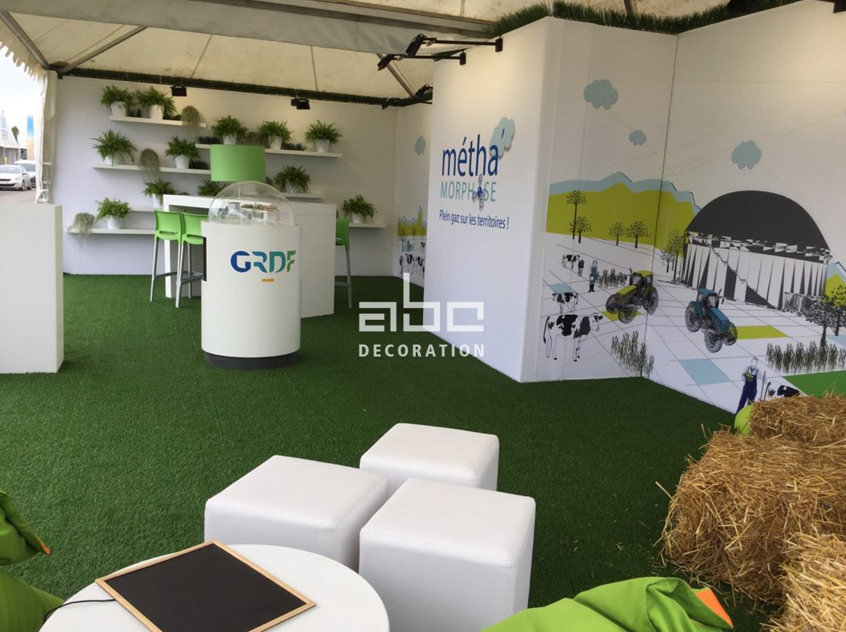 ABC_Location's tweet photo. Le stand GRDF "Métamorphose" imaginé par ABC Decoration, sur le thème de la biométhanisation injectée a fait son retour lors du salon Terres en Fête qui a eu lieu à Arras du 8 au 10 juin. 🐄🌍 https://t.co/pxnNVQuzWu