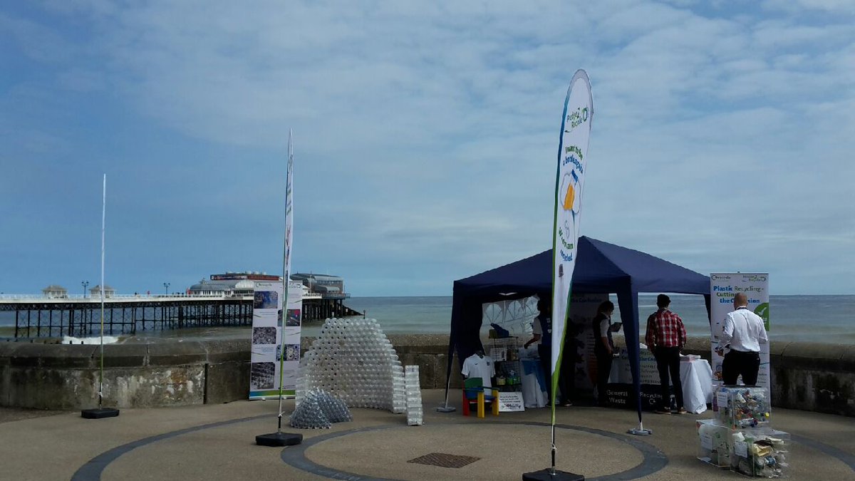 Today we are on Cromer Prom to help Cut the Confusion on #Plastics #Recycling! Come see us for help and view all the amazing items made from recycled plastics! #pledge2recycle @NorthNorfolkDC @NorfolkTARDIS @recycle4norfolk