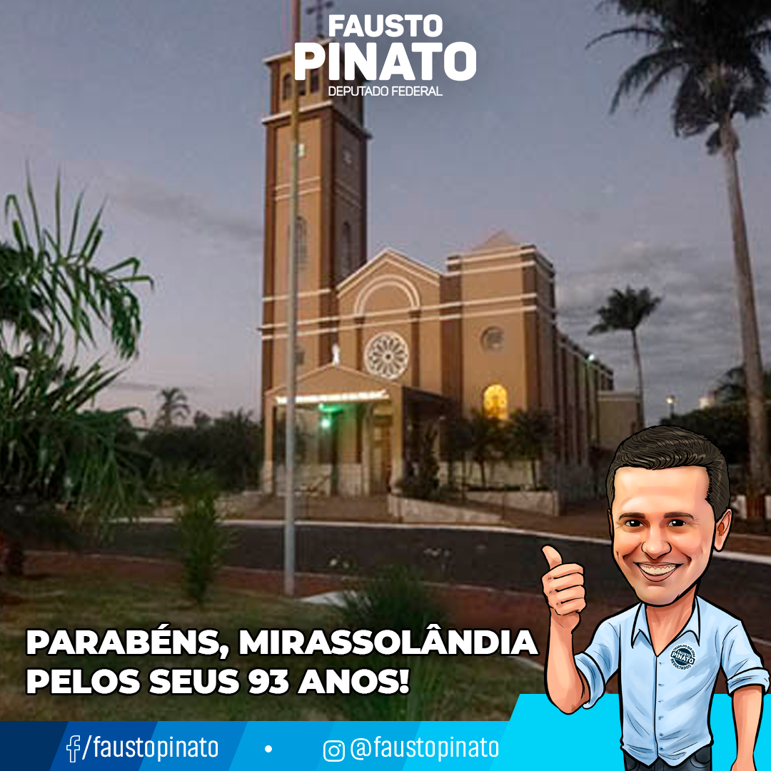 Fausto_Pinato's tweet photo. #PARABÉNS, Mirassolândia, pelos seus 93 anos! https://t.co/7G7nm7z1ib