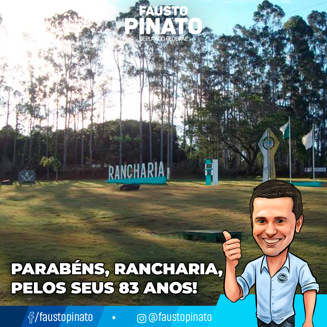 Fausto_Pinato's tweet photo. #PARABÉNS, Rancharia, pelos seus 83 anos! https://t.co/AR76fbocem