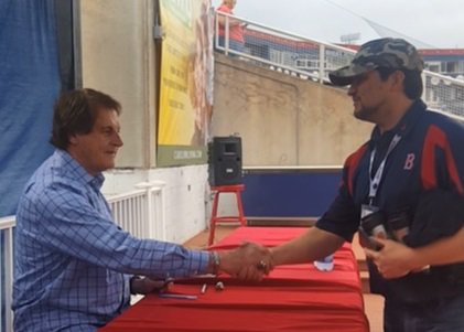 AustinDJordan's tweet photo. It's not every day that you get to meet &amp; ask questions to a HOF Baseball Manager (arguably the best ever) BUT yesterday was the day! Thank you @TonyLaRussa for everything, especially for giving @RealMcCoyJordan some baseball advice. Thank you @SalemRedSox, #GreatestShowInTown! https://t.co/mjn8Lrf62E