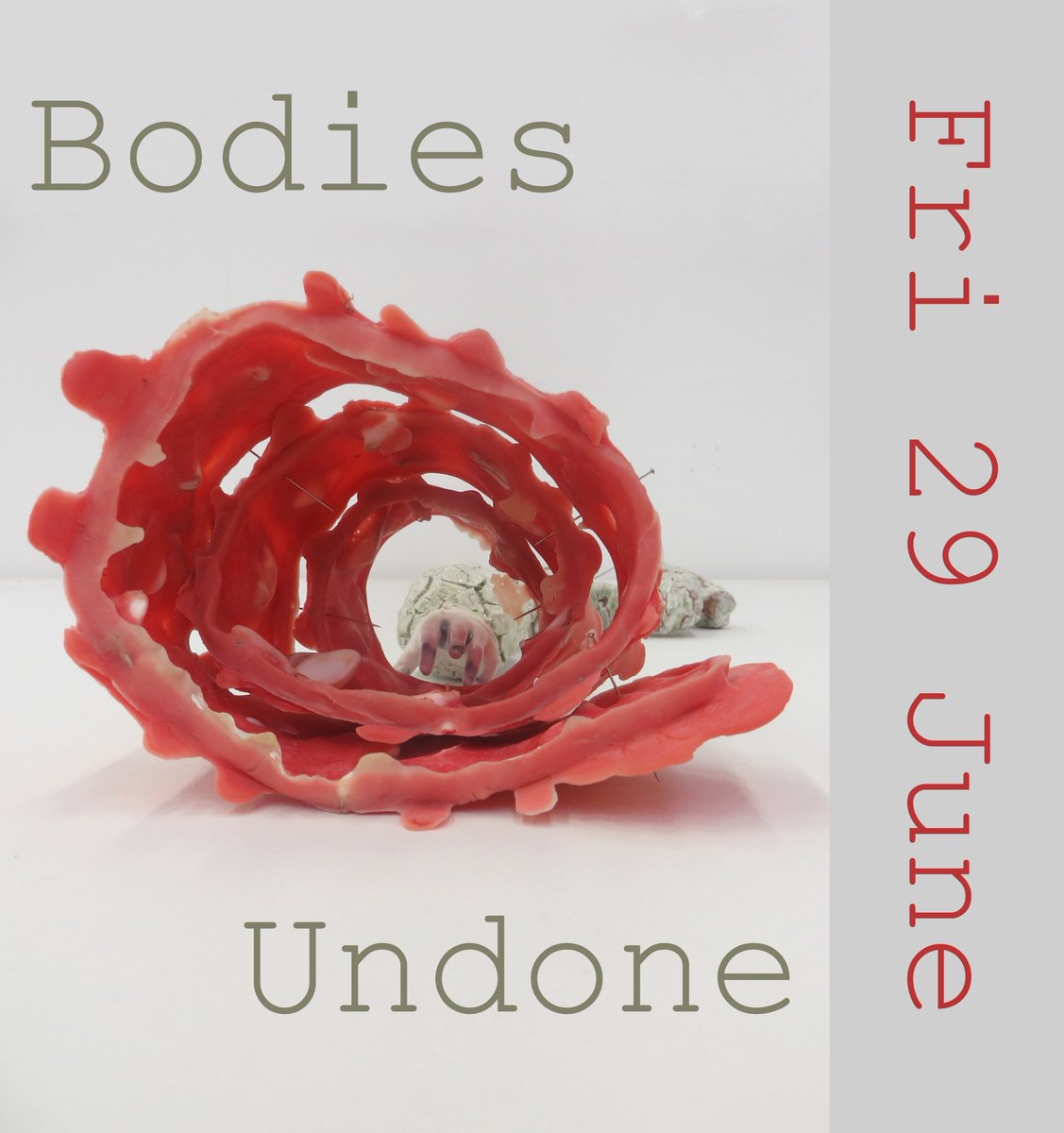 Save the date! 29 June. 6 - 8.30pm. Bodies Undone. Exhibition + Catalogue Launch. 
Artists: <a href="/SarahGillham3/">Sarah Gillham</a> <a href="/MindyLee_me/">Mindy Lee</a> <a href="/SusanSluglett/">Susan Sluglett</a> <a href="/PaulWestcombe/">Paul Westcombe</a> with an amazing introductory essay by <a href="/GeldardR/">Rebecca Geldard</a> Blyth Gallery, level 5 Sherfield Building, Imperial College, SW7 2AZ