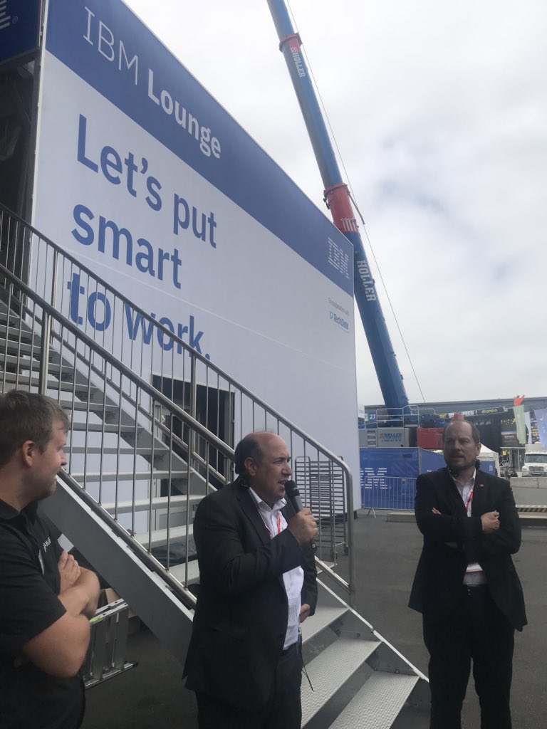 SarahMalaer's tweet photo. Alain Gut, #ibmch welcomes the @ICTswitzerland #swissdelegation to the #ibm networking lunch at  #CeBIT https://t.co/8GSwm3kz6s