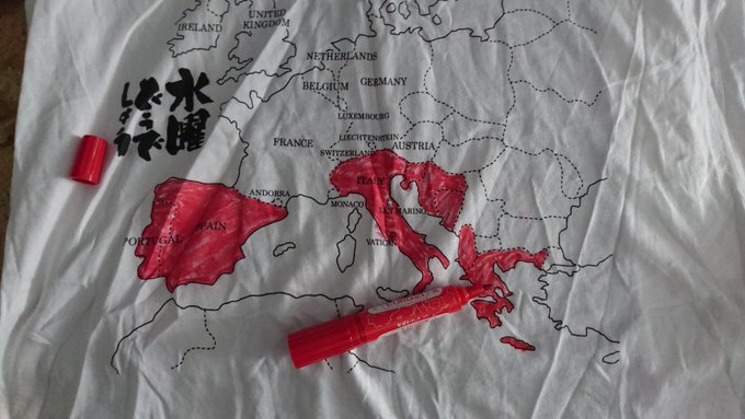 ギリシャに入ったから水曜どうでしょうTシャツを塗る。
9カ国目制覇!
#水曜どうでしょう 