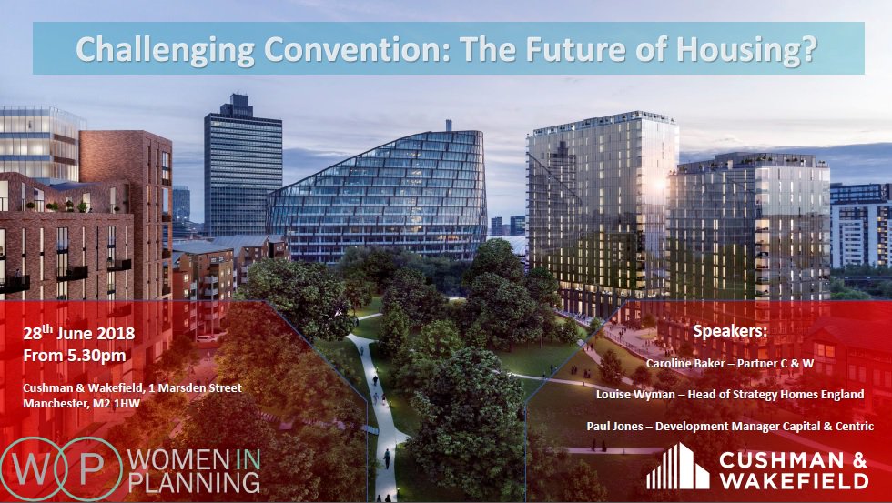 Cushman & Wakefield (@cushwakeuk) on Twitter photo Our #Manchester office will be hosting <a href="/WiPlanningNW/">WiPlanningNW</a> on 28 June for a debate and discussion on ‘Challenging Convention: The Future of Housing?’ speakers include C&W's Caroline Baker, Paul Jones <a href="/CapitalCentric/">CAPITAL&CENTRIC</a>, Louise Wyman <a href="/HomesEngland/">Homes England</a>. Register here: cushwk.co/2t49AXm Our #Manchester office will be hosting <a href="/WiPlanningNW/">WiPlanningNW</a> on 28 June for a debate and discussion on ‘Challenging Convention: The Future of Housing?’ speakers include C&W's Caroline Baker, Paul Jones <a href="/CapitalCentric/">CAPITAL&CENTRIC</a>, Louise Wyman <a href="/HomesEngland/">Homes England</a>. Register here: cushwk.co/2t49AXm